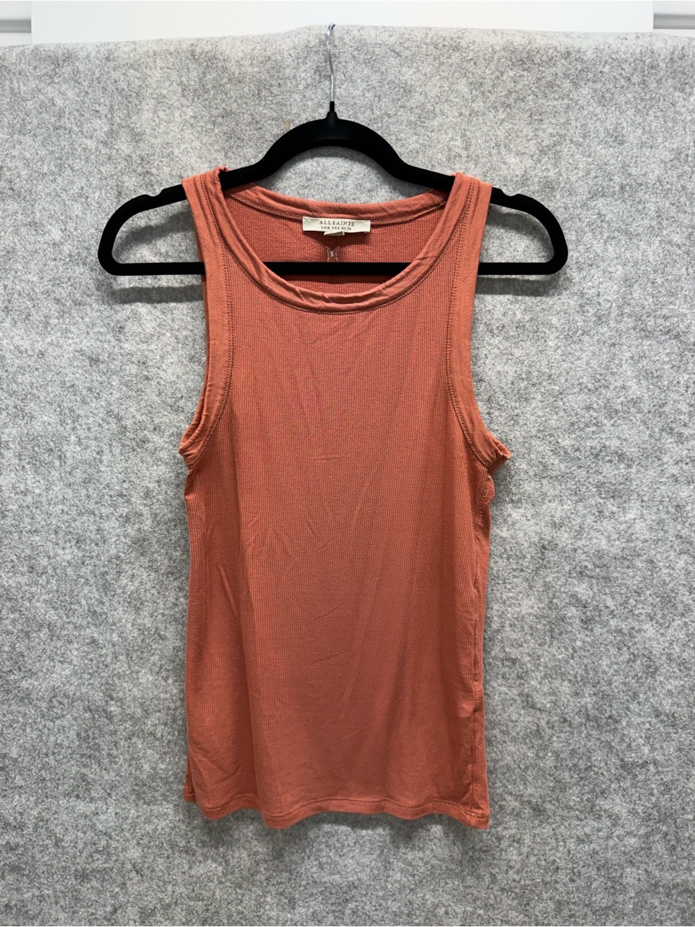 All Saints Coral Rust Crewneck Tank - Womens 4 - Casual Comfy Grunge Moto